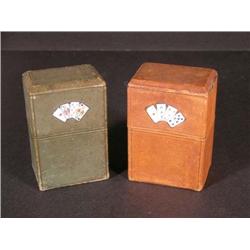 2 Leather Playing Card Holders