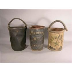 Three Leather Fire Buckets