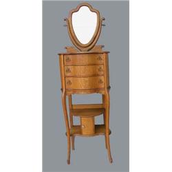 Oak Mens Shaving Stand