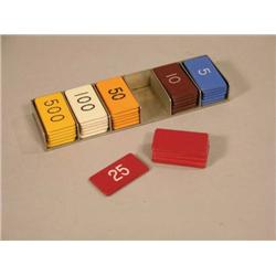 Nickel/Silver Rack Of Gambling Markers