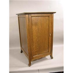 Oak Record Cabinet