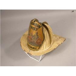 White With Gold Fire Helmet