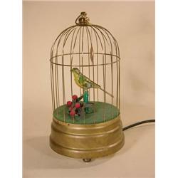 Animated Singing Finch In Cage