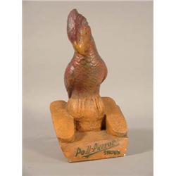 Poll Parrot Shoes Chalkware Statue