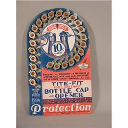 Store Display of Tite-Fit Bottle Caps