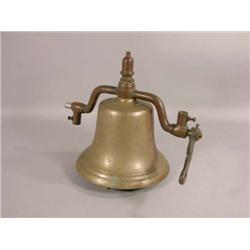 Brass Fire Bell with Eagle Finial.