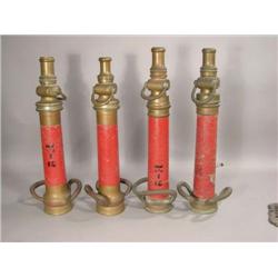 Four Red Fire Nozzles