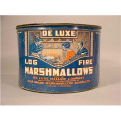 Delux Log Fire Marshmallow Tin