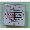 Image 1 : VINTAGE CHAMPION SPARK PLUG CLOCK W/CURVED GLASS