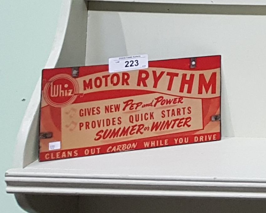 WHIZ MOTOR RHYTHM METAL SIGN