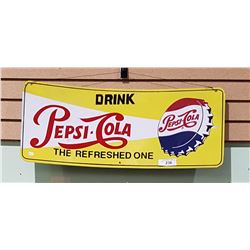 DRINK PEPSI COLA METAL SIGN
