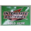 Image 1 : ORIGINAL INTERSTATE BATTERIES EMBOSSED TIN SIGN