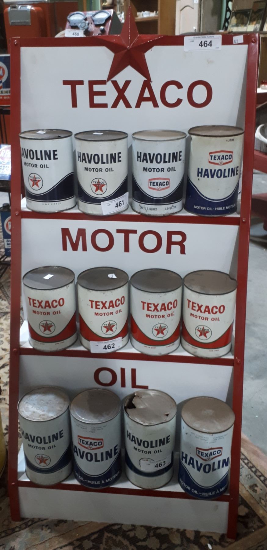 TEXACO MOTOR OIL RACK