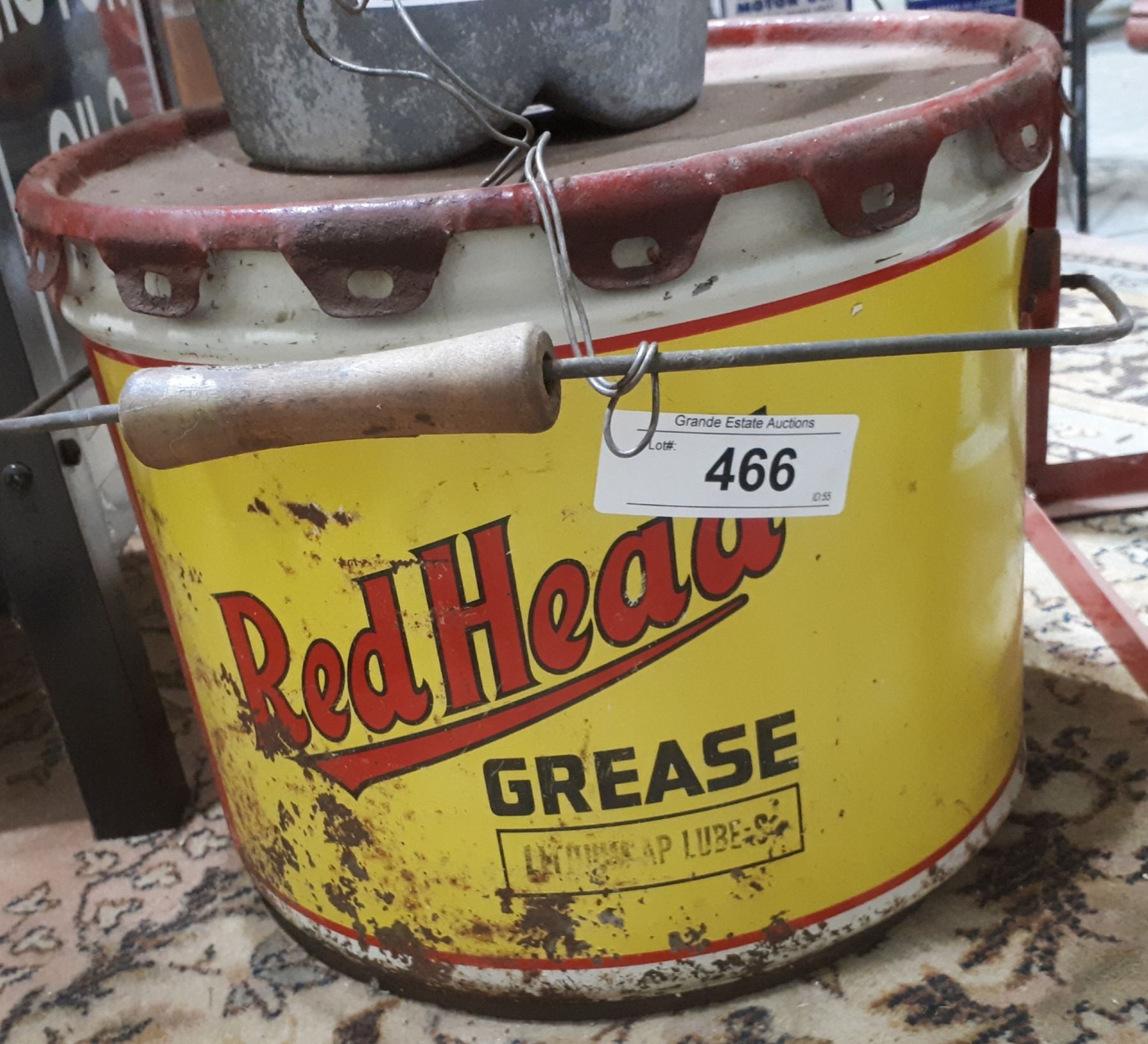 VINTAGE REDHEAD GREASE PAIL