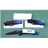 Image 1 : 3 BLUE METAL POCKET KNIVES