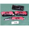 Image 1 : 3 RED METAL NEW POCKET KNIVES