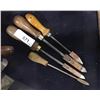 Image 1 : 4 ANTIQUE WOOD HANDLE BRAZING IRONS
