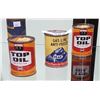 Image 1 : 3 VINTAGE PEAK, & WYNNS TOP OIL TINS 4OZ