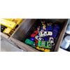 Image 2 : TRAY OF TOY CARS TONKA TRUCK AND WOOD CRATES
