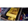Image 3 : TRAY OF TOY CARS TONKA TRUCK AND WOOD CRATES