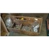 Image 2 : WOOD TOOL BOX W/ CONTENTS