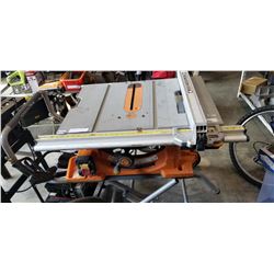 RIGID TABLE SAW WITH FENCE AND FOLDING ROLLING STAND