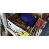 Image 1 : BOX OF HORSE HALTER, HOW HALTER, THICK SADDLE BLANKET, AND SLEEPING BAG
