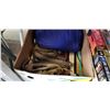 Image 2 : BOX OF HORSE HALTER, HOW HALTER, THICK SADDLE BLANKET, AND SLEEPING BAG