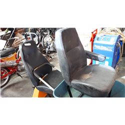2 STOCK CAR CHAIRS