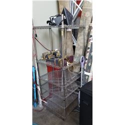 CHROME CORNER SHELF UNIT