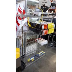 CHROME 5FT BOOKSHELF