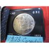 Image 2 : 1973 CANADIAN SILVER DOLLAR 100 ANNV. RCMP 1873-1973 .500 SILVER
