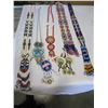 Image 2 : BOX OF NATIVE BEAD WORK NECKLACES