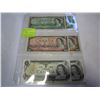 Image 1 : 6 CANADIAN BILLS 2 - 1954 $1 BILLS 2 1954 $2 BILLS 2 1973 $1 BILLS