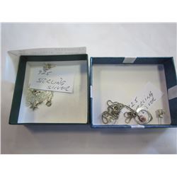 2 BOXES OF STERLING JEWELERY