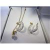 Image 3 : STAMPED 925 SILVER CLOVER LEAF PENDANT AND SILVER NECKLACE AND EARRINGS