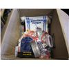 Image 1 : BOX OF SOCCER BADGES, PENENTS, MOUSE PADS AND WRIST BANDS