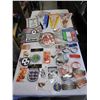 Image 2 : BOX OF SOCCER BADGES, PENENTS, MOUSE PADS AND WRIST BANDS