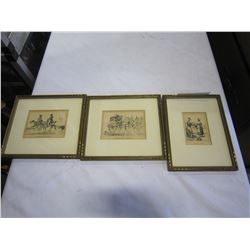 3 SMALL VINTAGE PRINTS