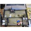 Image 4 : LEATHER PURSES, JEWELERY, COLLECTABLES, RESIN BOTTLE, AND SILVER INLAID JEWELERY BOX