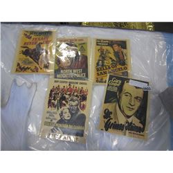 LOT OF 5 VINTAGE MOVIE AD PRINTS