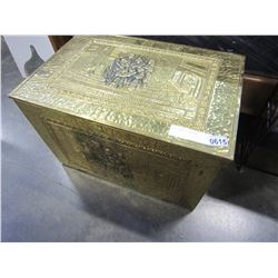BRASS EMBOSSED COAL BOX