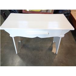 WHITE 1 DRAWER DESK