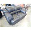 Image 1 : BLACK LEATHER LOVE SEAT