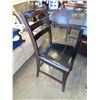 Image 2 : LARGE MODERN DINING TABLE W/ 4 LEATHER SEAT CHAIRS AND LEAF