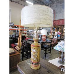 MID-CENTURY MODERN CERAMIC LAMP W/ ORIGINAL SHADE