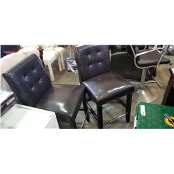 2 LEATHER BAR STOOLS