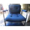 Image 2 : 4 CHROME AND BLUE STACKING CHAIRS