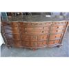 Image 1 : ASHLEY FLOOR MODEL CARVED FAUX MARBLE TOP DRESSER RETAIL $2574, MINOR COSMETIC DAMAGE
