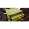 Image 2 : GREEN WICKER 1 DRAWER SIDE TABLE